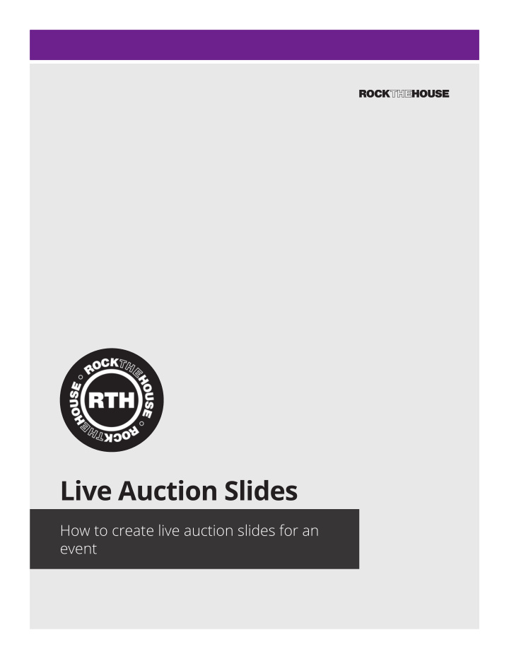 love case packing live auction slides