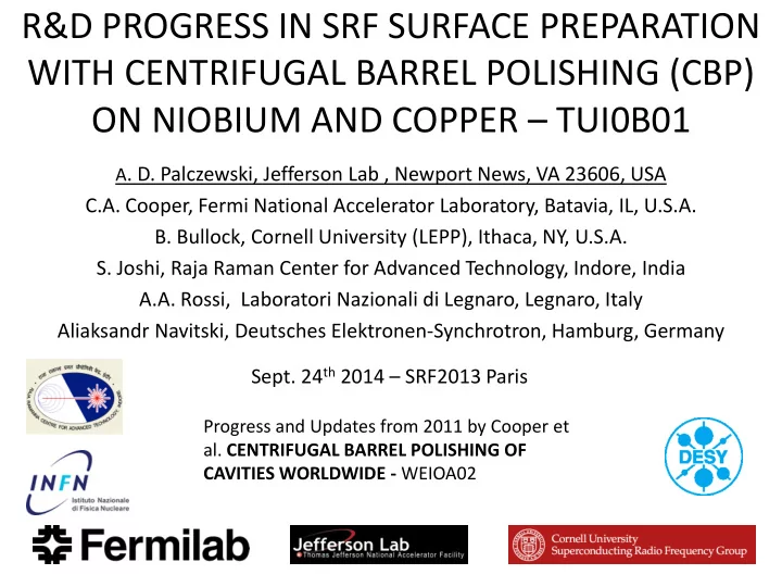 with centrifugal barrel polishing cbp