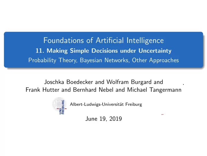 foundations of artificial intelligence