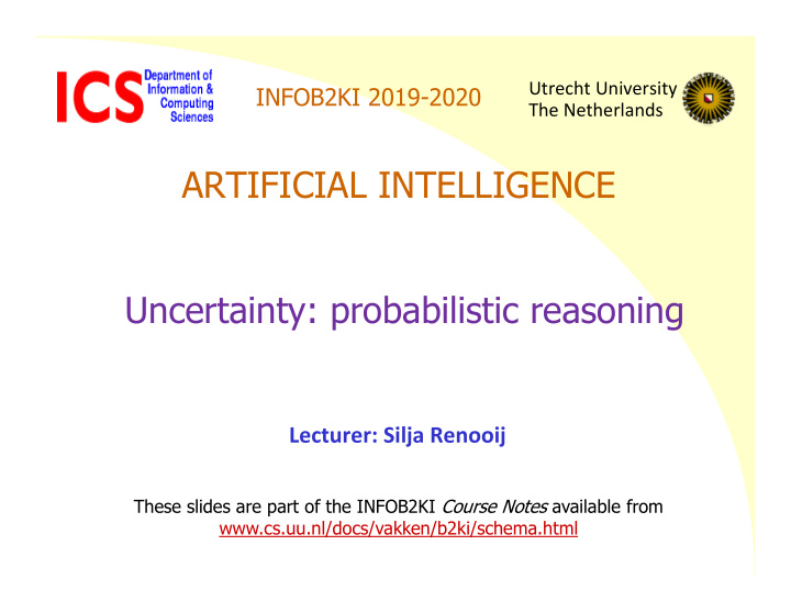 artificial intelligence uncertainty probabilistic