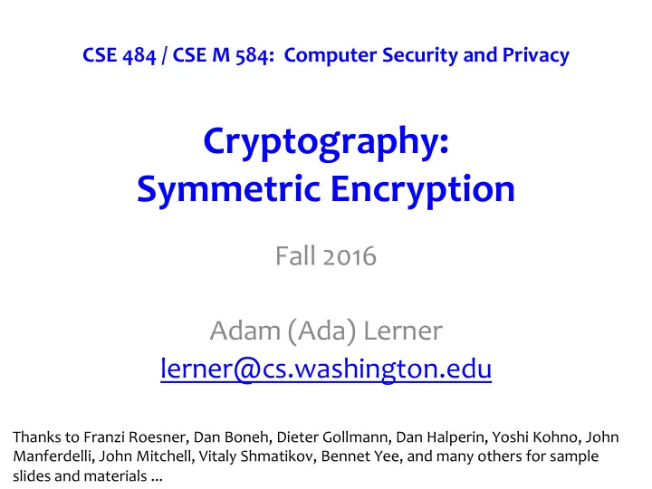 cryptography