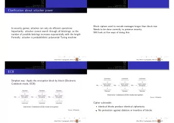 Clarification about attacker power  Block ciphers used to encode messages longer than block size
