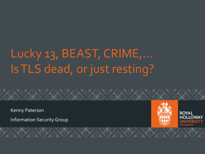 lucky 13 beast crime is tls dead or just resting