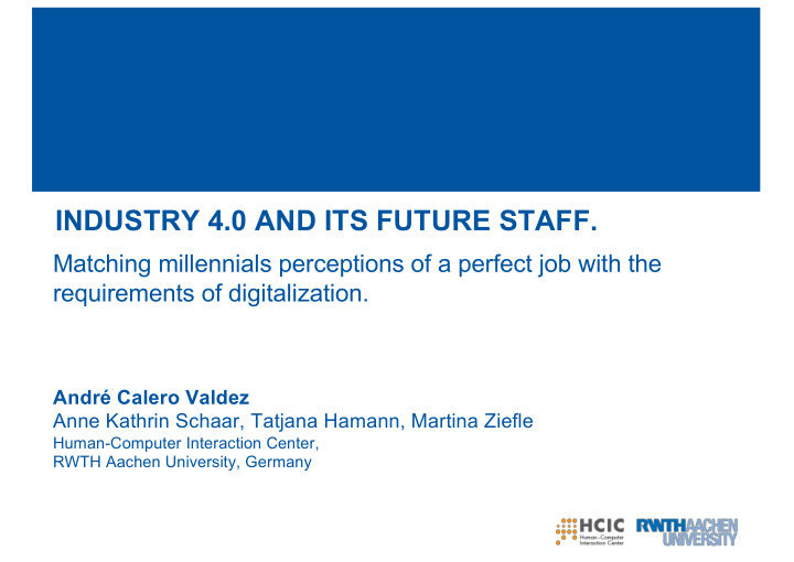 industry 4 0 and its future staff