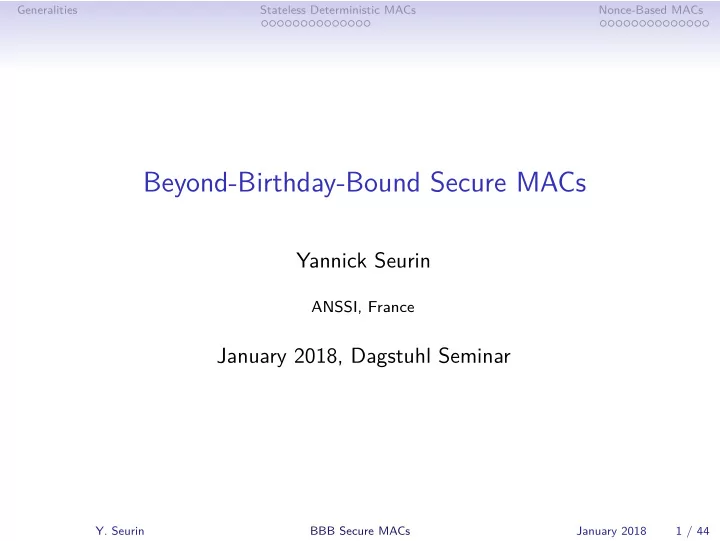 beyond birthday bound secure macs