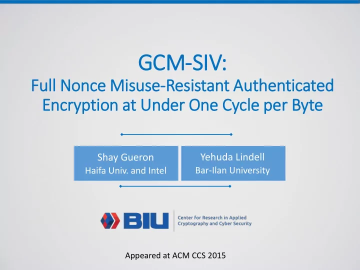 gcm siv