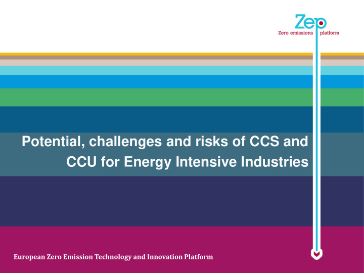 european zero emission technology and innovation platform