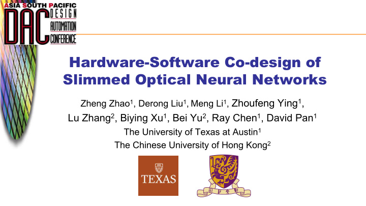 hardware software co design of slimmed optical neural