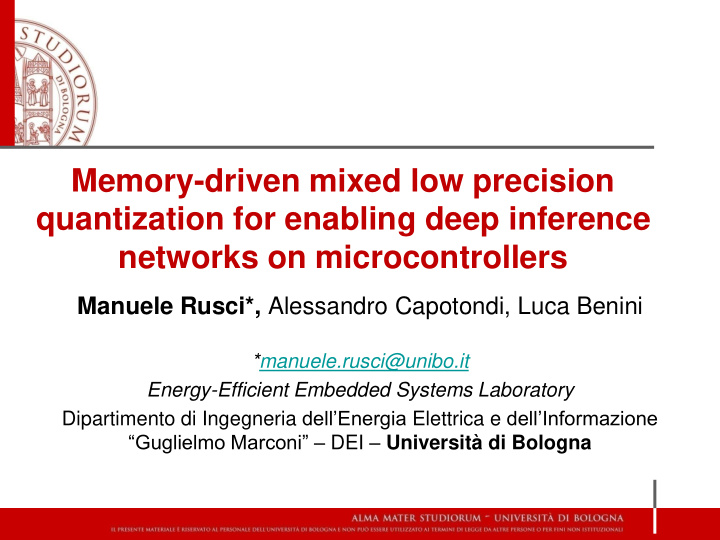 networks on microcontrollers