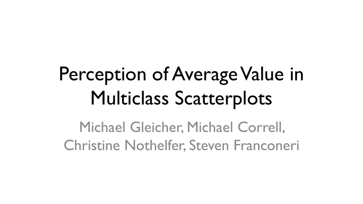 perception of average value in multiclass scatterplots