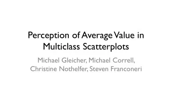 Perception of Average Value in  Multiclass Scatterplots  Michael Gleicher, Michael Correll,