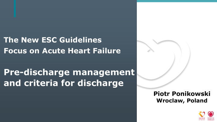 pre discharge management and criteria for discharge
