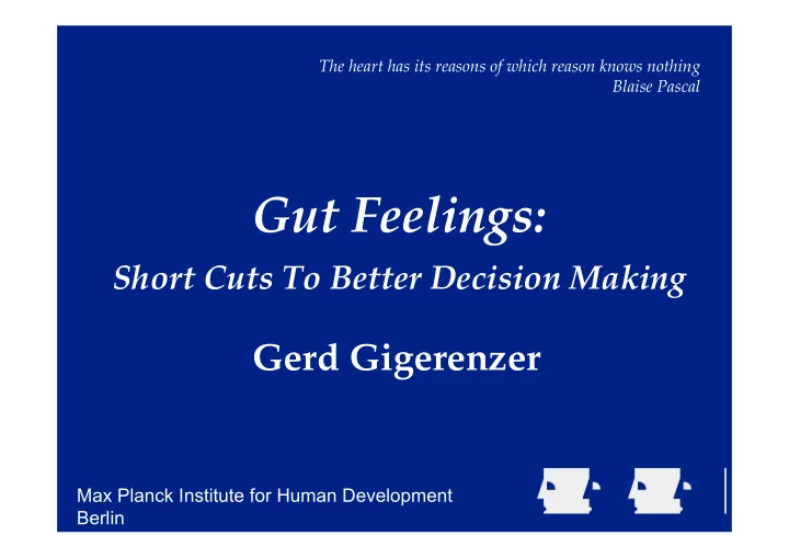 gut feelings