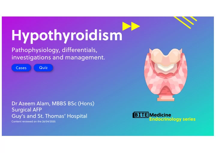 hypothyroidism