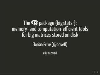 The  package {bigstatsr}:  memory- and computation-ecient tools  for big matrices stored on