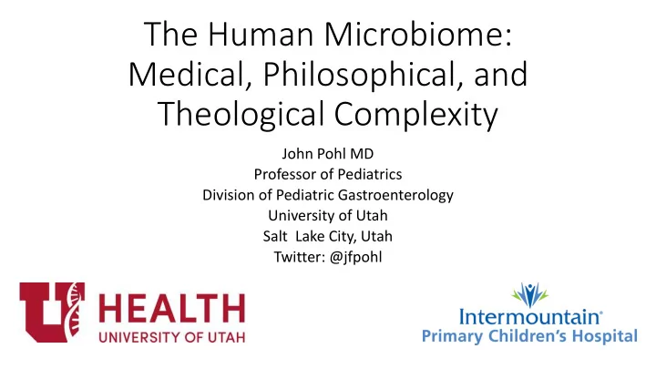 the human microbiome