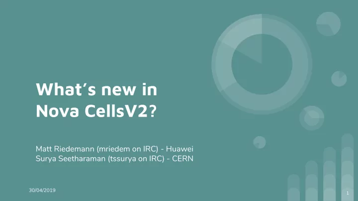what s new in nova cellsv2