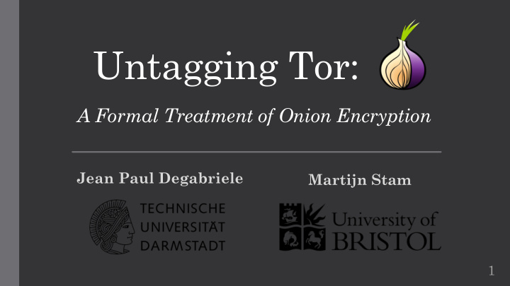 untagging tor