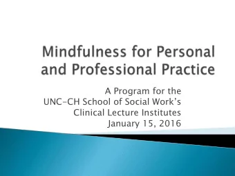 Clinical Lecture Institutes  January 15, 2016  Assistant Consulting Professor  Department of