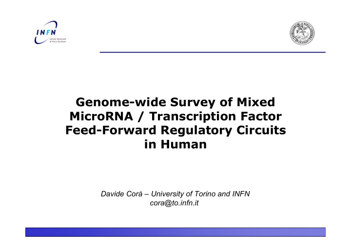 genome wide survey of mixed microrna transcription factor