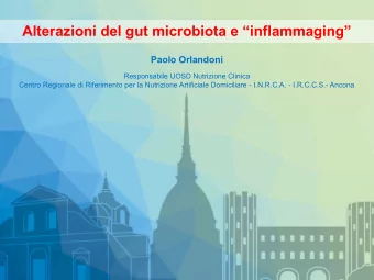 Alterazioni del gut microbiota e inflammaging  Paolo Orlandoni  Responsabile UOSD Nutrizione