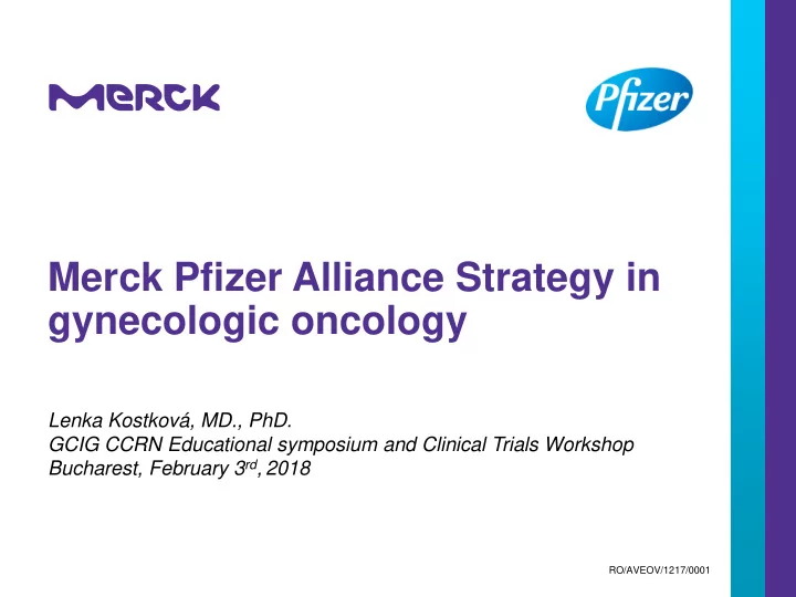 merck pfizer alliance strategy in