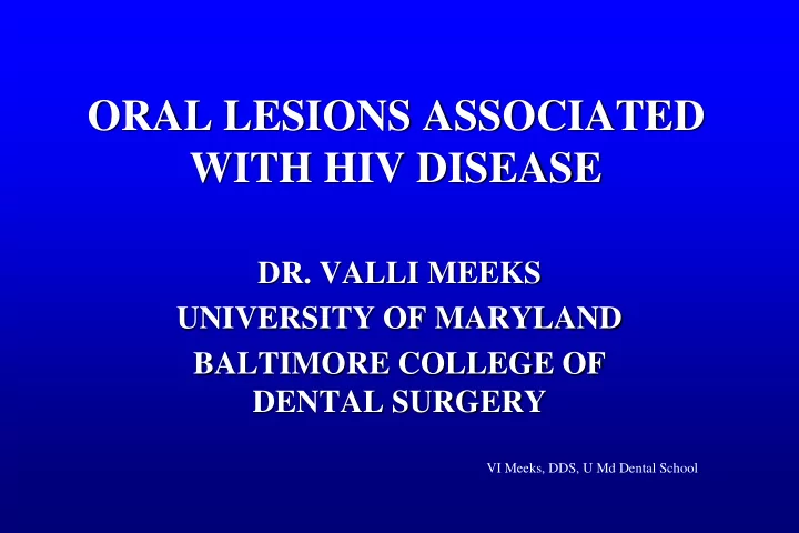 oral lesions associated