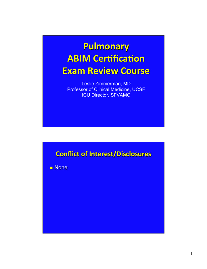 exam review course