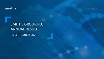 ANNUAL RESULTS  24 SEPTEMBER 2020  DISCLAIMER  This presentation contains certain statements that