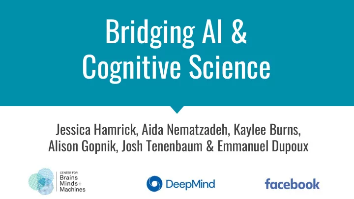 bridging ai cognitive science