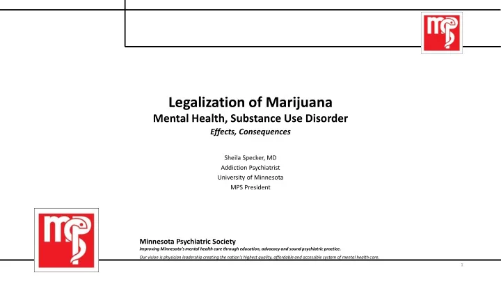 legalization of marijuana