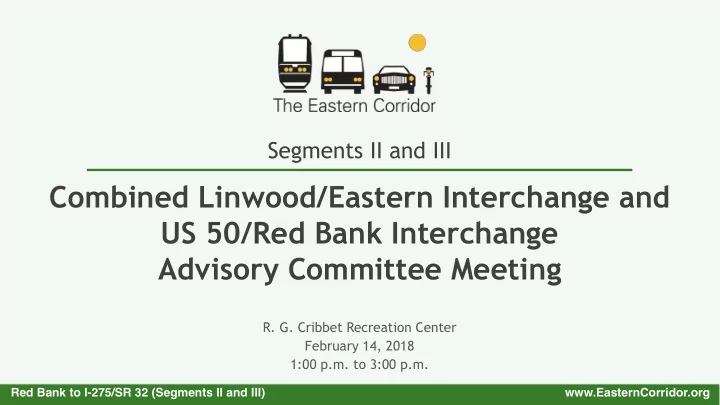 combined linwood eastern interchange and us 50 red bank