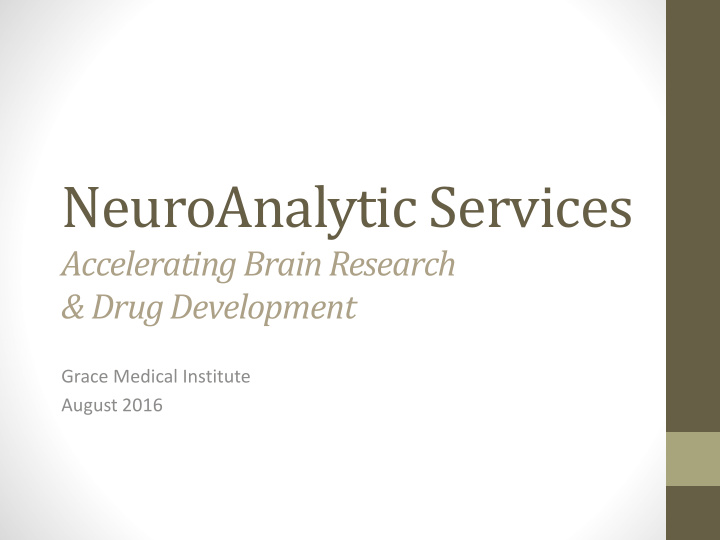 neuroanalytic services