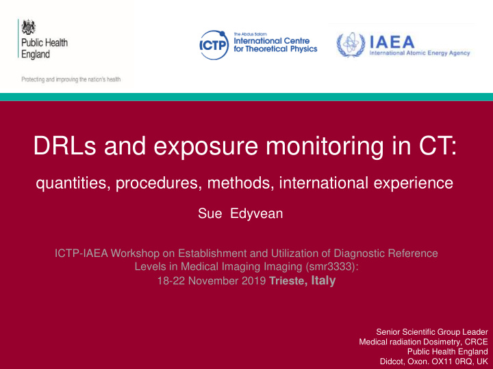 drls and exposure monitoring in ct