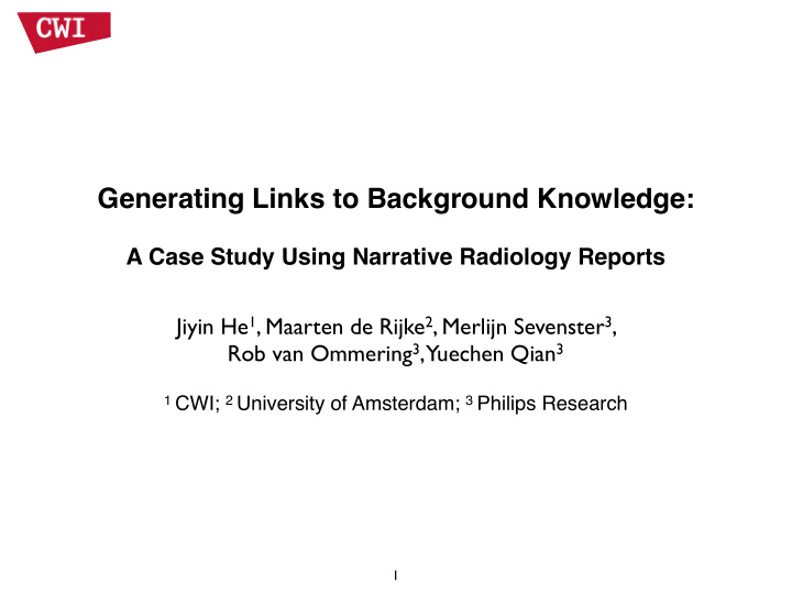 generating links to background knowledge