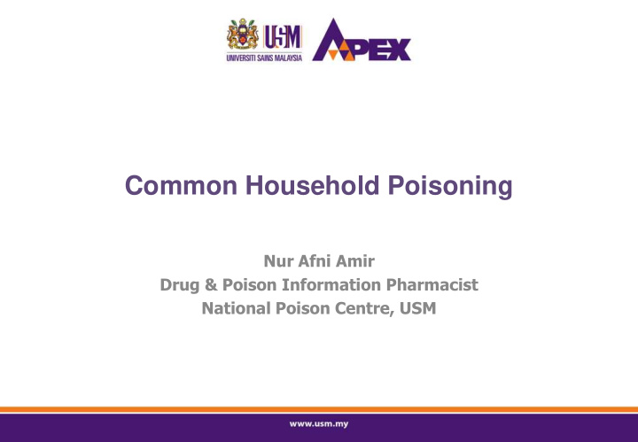 common household poisoning