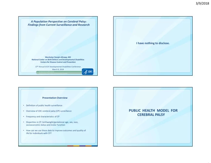public health model for