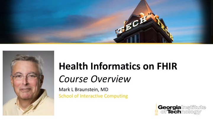 course overview