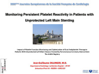 monitoring persistent platelet reactivity in patients