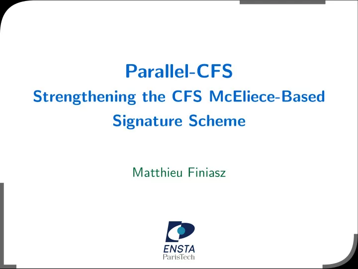 parallel cfs