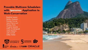 Provable Multicore Schedulers  with Ipanema: Application to  Work-Conservation  Baptiste Lepers