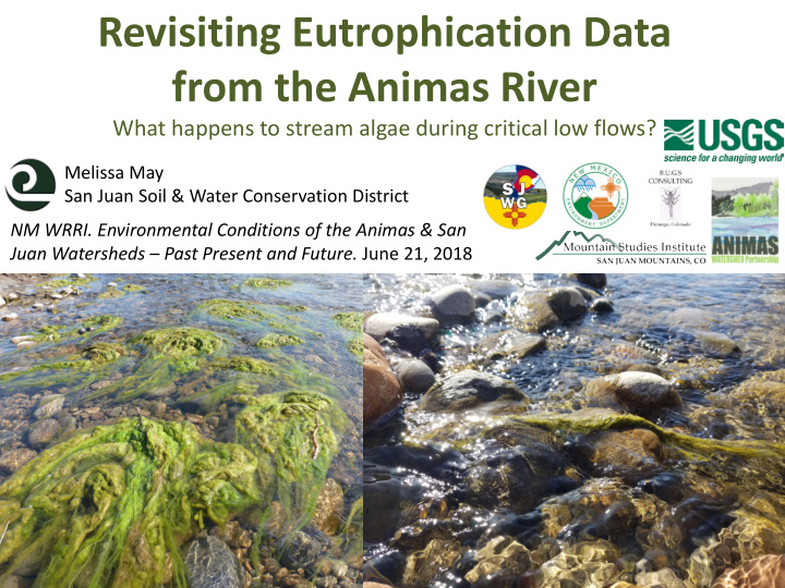 revisiting eutrophication data from the animas river