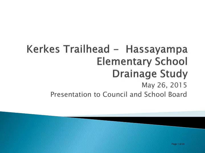 may 26 2015 presentation to council and school board