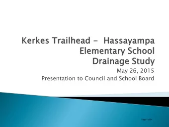 May 26, 2015  Presentation to Council and School Board  Page 1 of 24  Page 2 of 24  Page 3 of 24