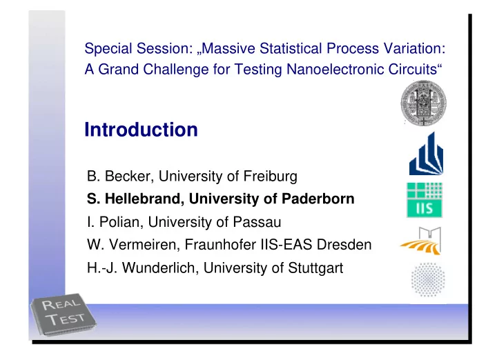 a grand challenge for testing nanoelectronic circuits