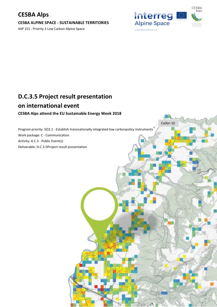 cesba alps sustainable territories