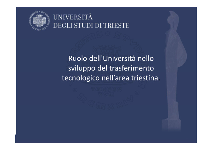 ruolo dell universit nello sviluppo del trasferimento