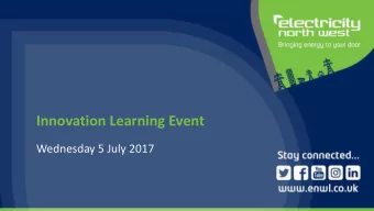 Innovation Learning Event  Wednesday 5 July 2017  1  Introduction  Paul Turner  Innovation Manager