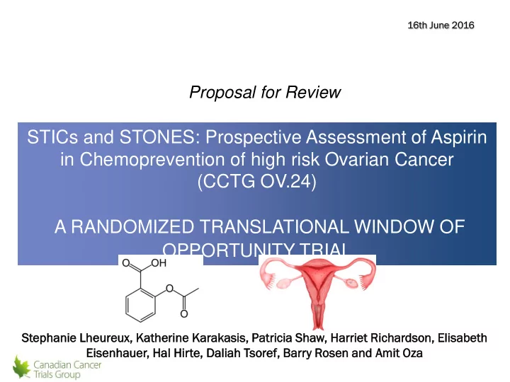 stics and stones prospective assessment of aspirin