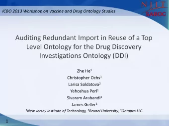 Auditing Redundant Import in Reuse of a Top  Level Ontology for the Drug Discovery  Investigations
